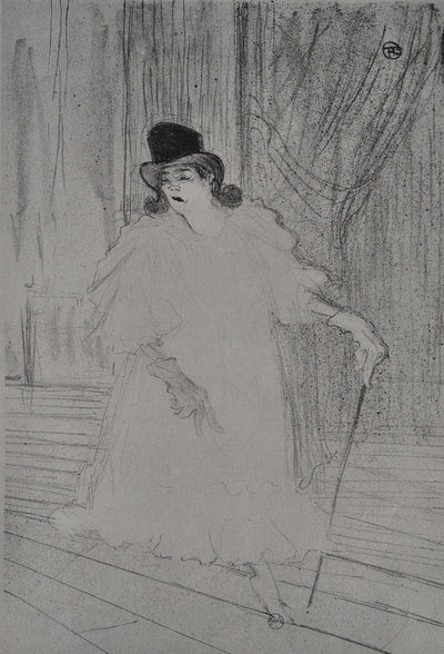 Henri DE TOULOUSE-LAUTREC : La cantatrice, Gravure originale (photo de détail 2) - Crédit photo : Galerie Art.Paris