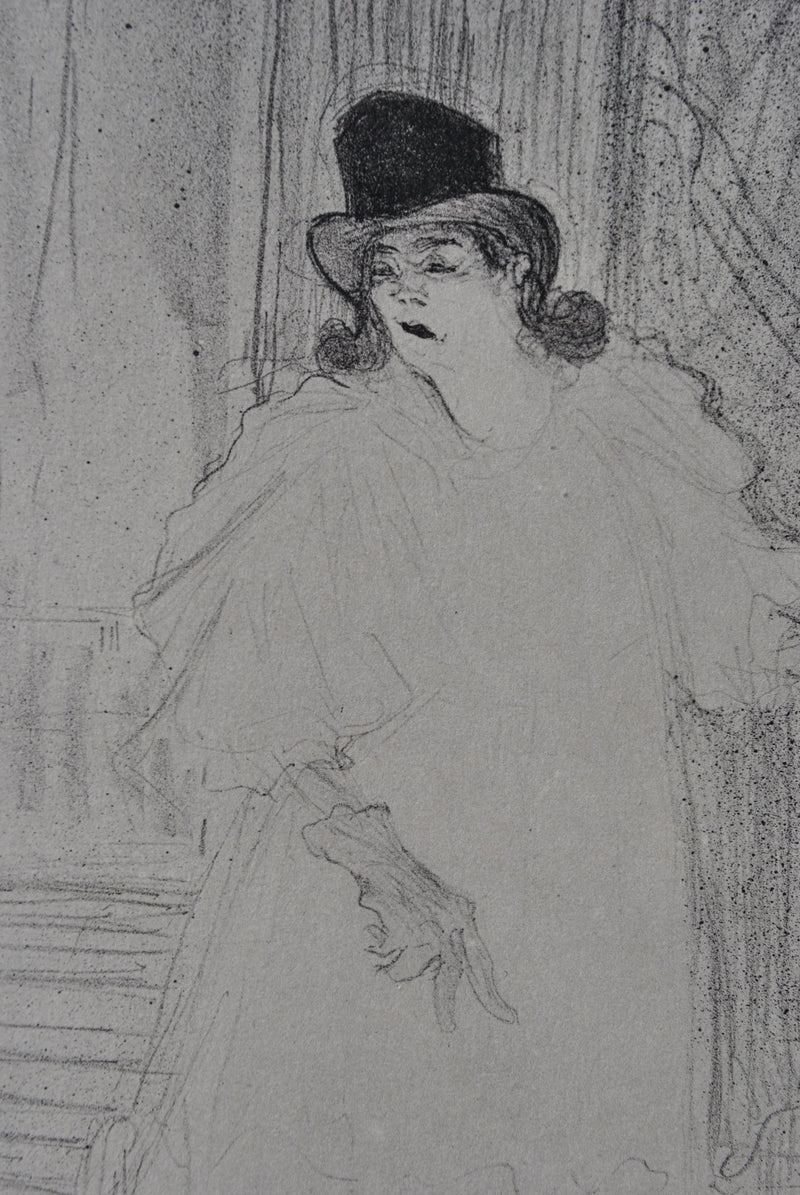 Henri DE TOULOUSE-LAUTREC : La cantatrice, Gravure originale (photo de détail 6) - Crédit photo : Galerie Art.Paris