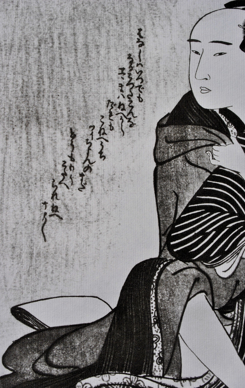 Kitagawa UTAMARO : Un client timid, Lithographie originale (photo de détail 6) - Crédit photo : Galerie Art.Paris