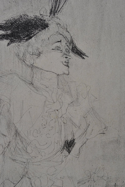 Henri DE TOULOUSE-LAUTREC : Elégante au chapeau, Gravure originale (photo de détail 7) - Crédit photo : Galerie Art.Paris