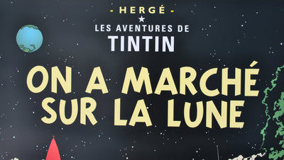  HERGE : Tintin - On a marché sur la lune, Affiche originale (photo de détail 9) - Crédit photo : Galerie Art.Paris