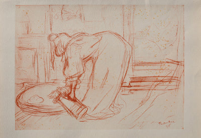 Henri DE TOULOUSE-LAUTREC : La femme de chambre, Gravure originale (vue générale) - Crédit photo : Galerie Art.Paris