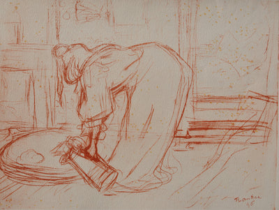 Henri DE TOULOUSE-LAUTREC : La femme de chambre, Gravure originale (photo de détail 2) - Crédit photo : Galerie Art.Paris