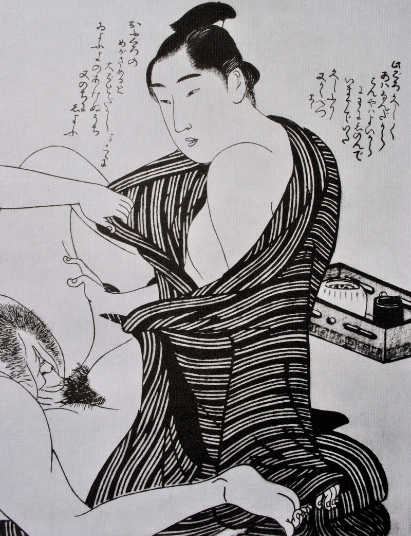 Kitagawa UTAMARO : Sous la ten, Lithographie originale (photo de détail 6) - Crédit photo : Galerie Art.Paris