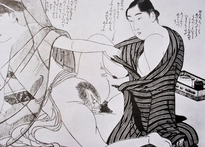 Kitagawa UTAMARO : Sous la ten, Lithographie originale (photo de détail 8) - Crédit photo : Galerie Art.Paris