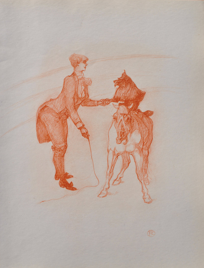 Henri DE TOULOUSE-LAUTREC : La dresseuse de chien, Gravure originale (vue générale) - Crédit photo : Galerie Art.Paris