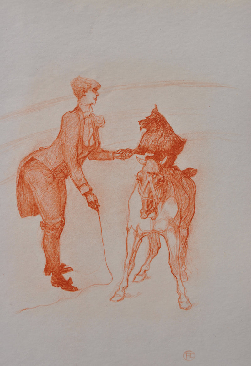 Henri DE TOULOUSE-LAUTREC : La dresseuse de chien, Gravure originale (photo de détail 2) - Crédit photo : Galerie Art.Paris