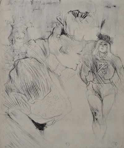 Henri DE TOULOUSE-LAUTREC : Melle Lender saluant, Gravure originale (photo de détail 2) - Crédit photo : Galerie Art.Paris