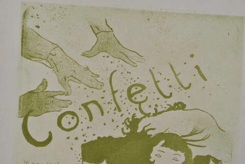 Henri DE TOULOUSE-LAUTREC : Confetti, Gravure originale (photo de détail 4) - Crédit photo : Galerie Art.Paris