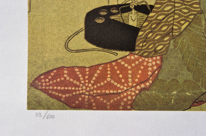 Suzuki HARUNOBU : Le samoura, Lithographie originale (photo de détail 3) - Crédit photo : Galerie Art.Paris