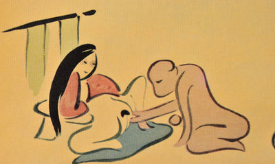 Suzuki HARUNOBU : Amours multiple, Lithographie originale (photo de détail 4) - Crédit photo : Galerie Art.Paris