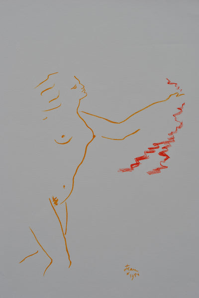 Jean COCTEAU : Déesse nue, Lithographie originale (photo de détail 3) - Crédit photo : Galerie Art.Paris