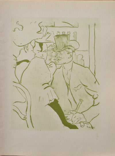 Henri DE TOULOUSE-LAUTREC : L'anglais au moulin rouge, Gravure originale (vue générale) - Crédit photo : Galerie Art.Paris