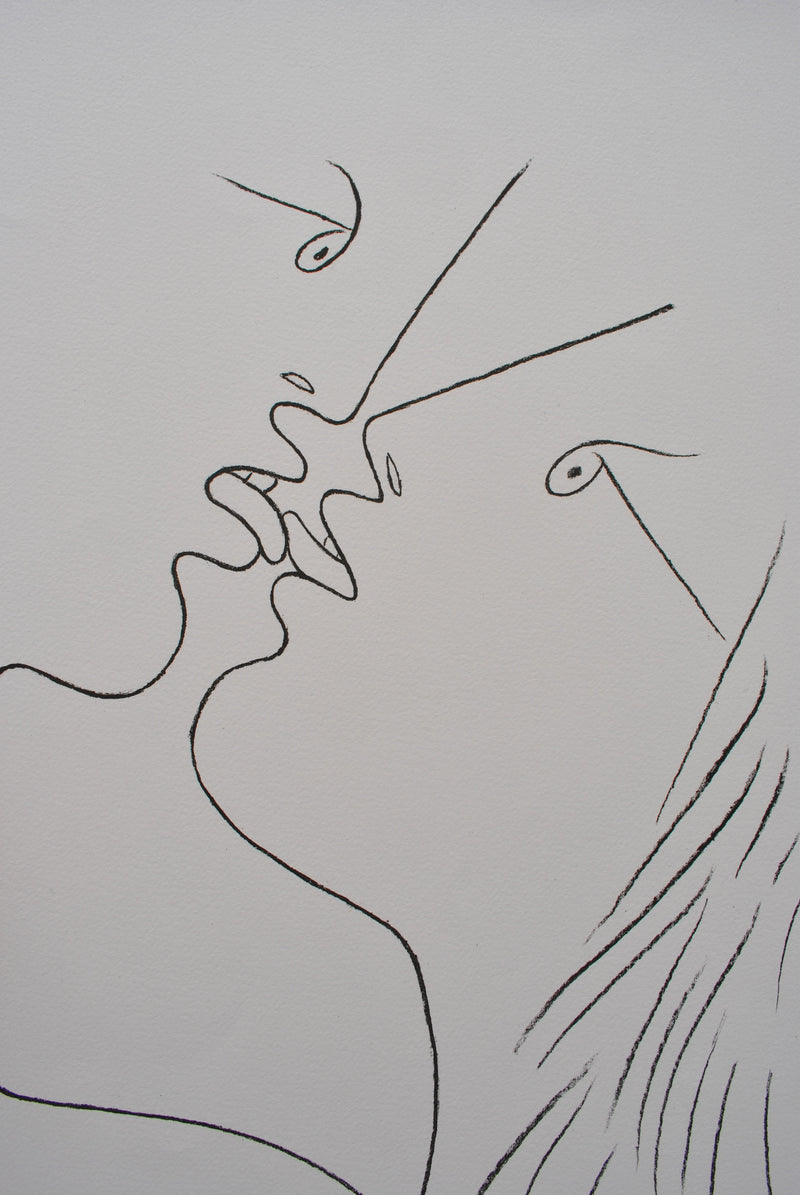 Jean COCTEAU : Les amoureux, Lithographie originale (photo de détail 6) - Crédit photo : Galerie Art.Paris