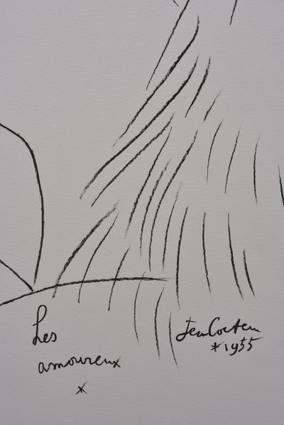 Jean COCTEAU : Les amoureux, Lithographie originale (photo de détail 9) - Crédit photo : Galerie Art.Paris