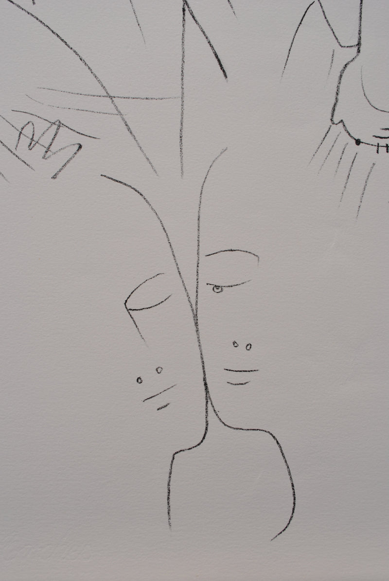 Jean COCTEAU : Le couple, Lithographie originale (photo de détail 8) - Crédit photo : Galerie Art.Paris