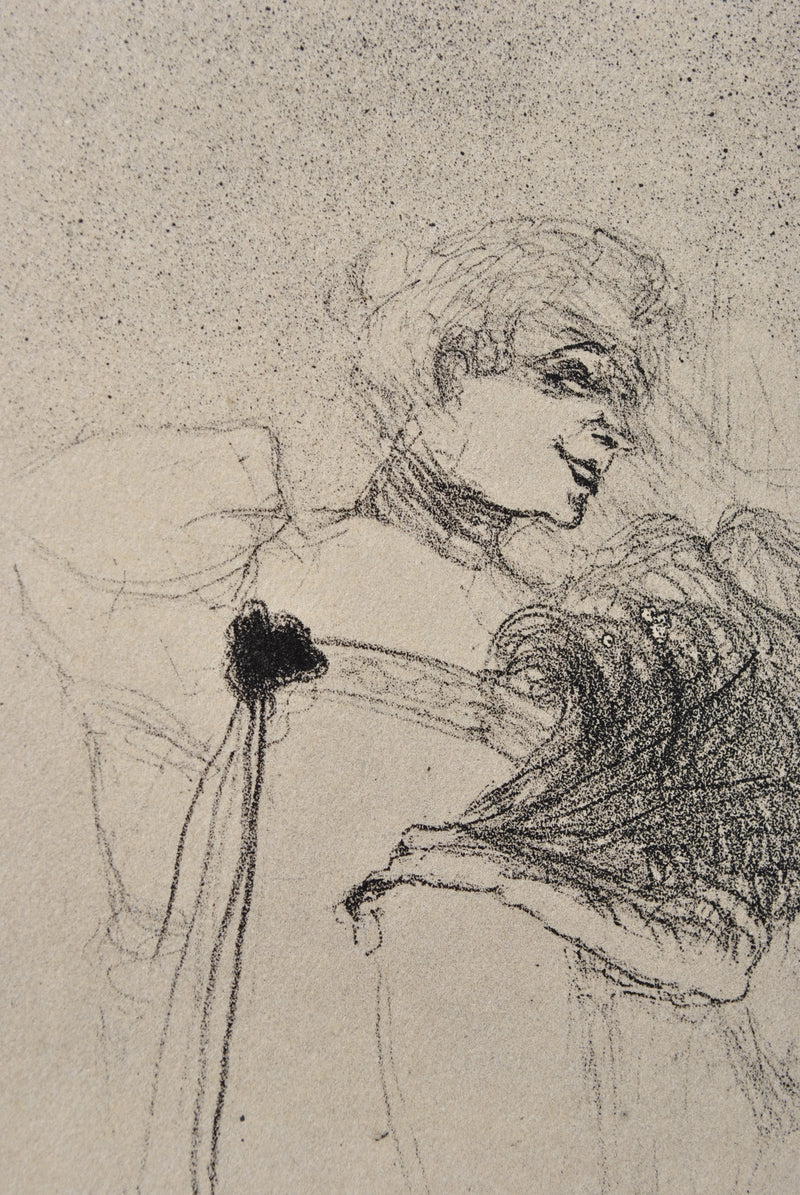 Henri DE TOULOUSE-LAUTREC : Elégante et son prétendant, Gravure originale (photo de détail 4) - Crédit photo : Galerie Art.Paris