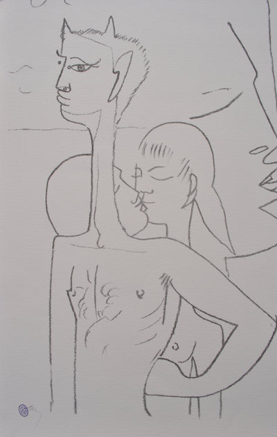 Jean COCTEAU : La fiancée du diable, Lithographie originale (photo de détail 5) - Crédit photo : Galerie Art.Paris