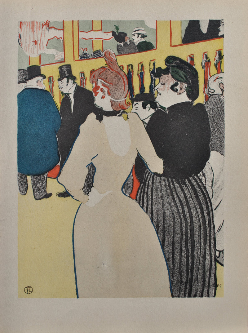 Henri DE TOULOUSE-LAUTREC : La goulue et sa soeur au moulin rouge, Gravure originale (vue générale) - Crédit photo : Galerie Art.Paris