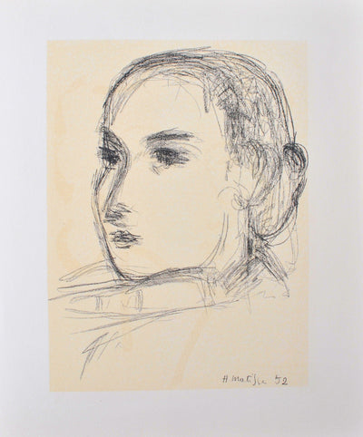 Henri MATISSE : Jeune fille au chignon, Lithographie originale (vue générale) - Crédit photo : Galerie Art.Paris