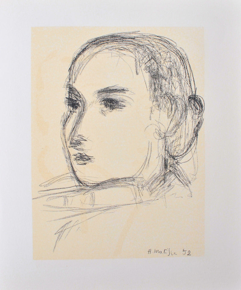 Henri MATISSE : Jeune fille au chignon, Lithographie originale (vue générale) - Crédit photo : Galerie Art.Paris