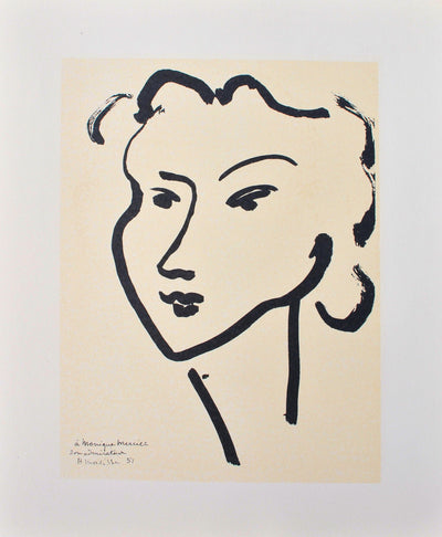 Henri MATISSE : Jeune beautée, Lithographie originale (vue générale) - Crédit photo : Galerie Art.Paris