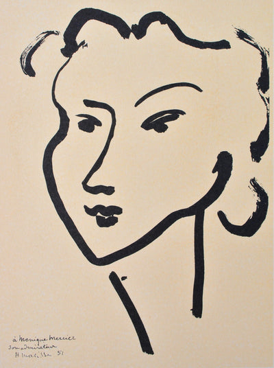 Henri MATISSE : Jeune beautée, Lithographie originale (photo de détail 3) - Crédit photo : Galerie Art.Paris