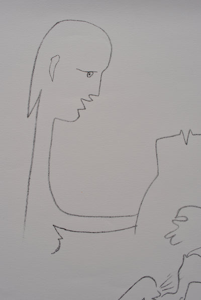 Jean COCTEAU : Le couple passionné, Lithographie originale (photo de détail 5) - Crédit photo : Galerie Art.Paris