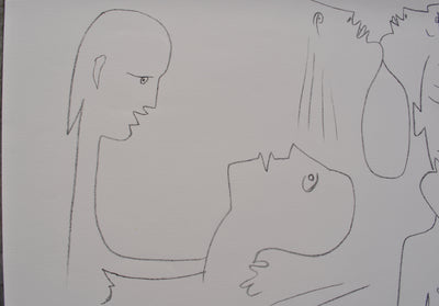 Jean COCTEAU : Le couple passionné, Lithographie originale (photo de détail 6) - Crédit photo : Galerie Art.Paris