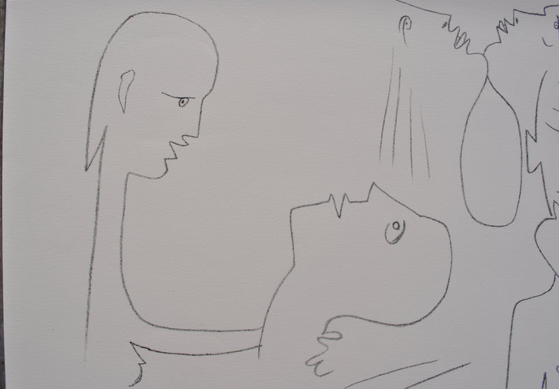 Jean COCTEAU : Le couple passionné, Lithographie originale (photo de détail 6) - Crédit photo : Galerie Art.Paris