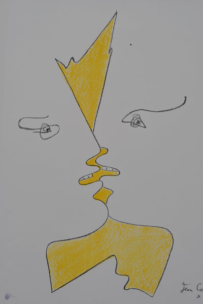 Jean COCTEAU : Le baiser, Lithographie originale (photo de détail 2) - Crédit photo : Galerie Art.Paris