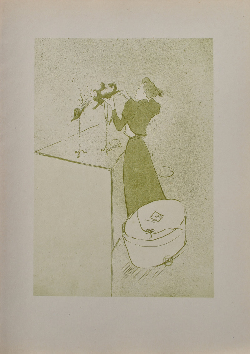 Henri DE TOULOUSE-LAUTREC : La chapelière, Gravure originale (vue générale) - Crédit photo : Galerie Art.Paris