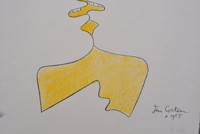 Jean COCTEAU : Le baiser, Lithographie originale (photo de détail 9) - Crédit photo : Galerie Art.Paris