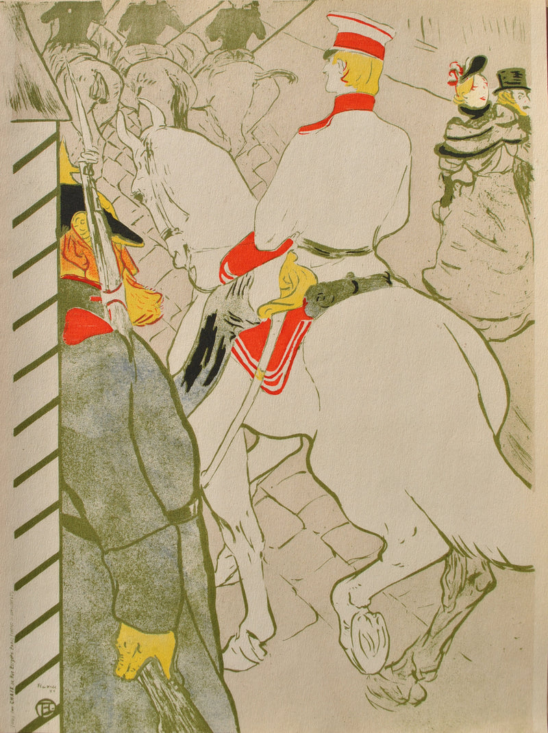 Henri DE TOULOUSE-LAUTREC : Le cavalier allemand, Gravure originale (vue générale) - Crédit photo : Galerie Art.Paris