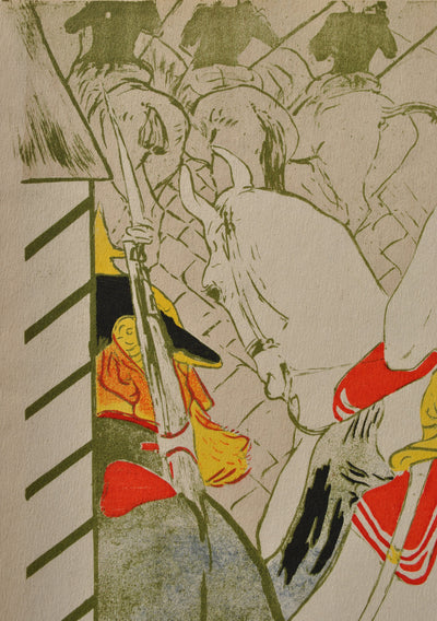 Henri DE TOULOUSE-LAUTREC : Le cavalier allemand, Gravure originale (photo de détail 6) - Crédit photo : Galerie Art.Paris