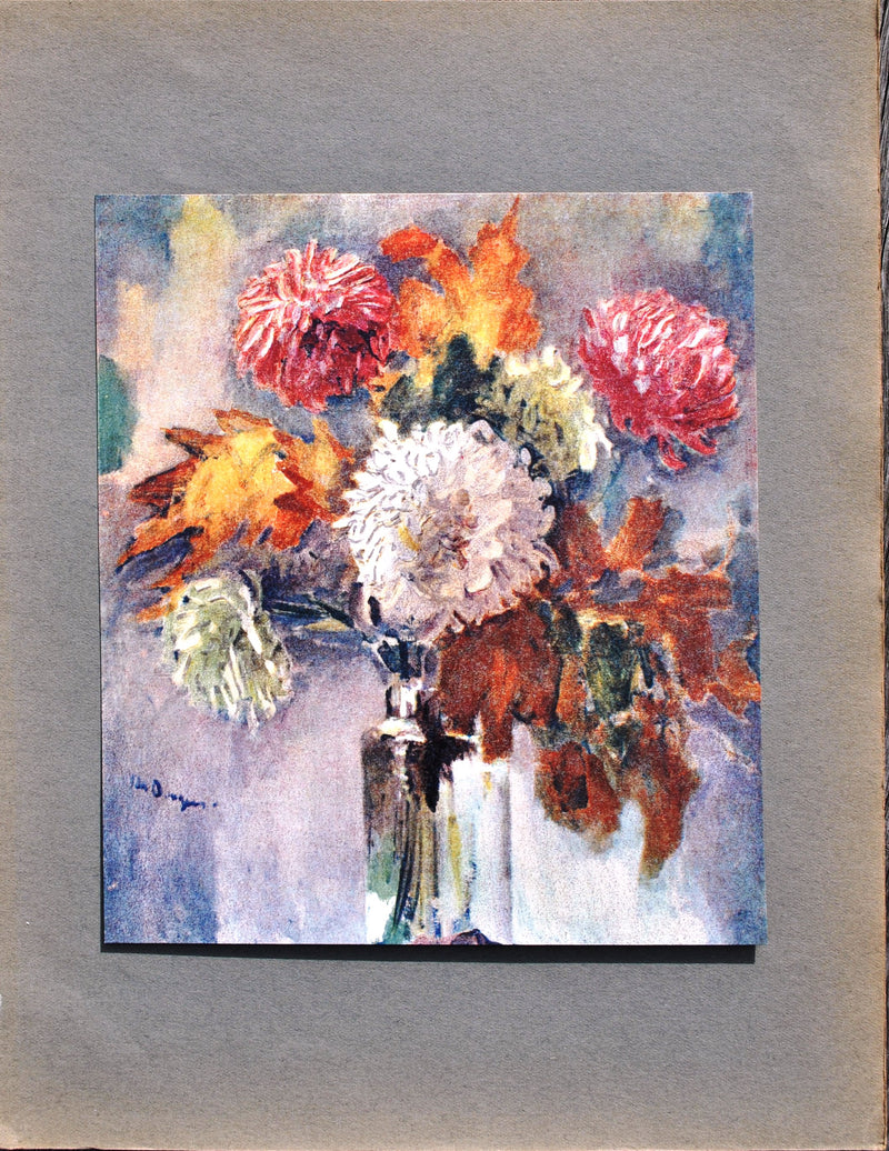 Kees VAN DONGEN : Le bouquet de pivoines, Gravure signée