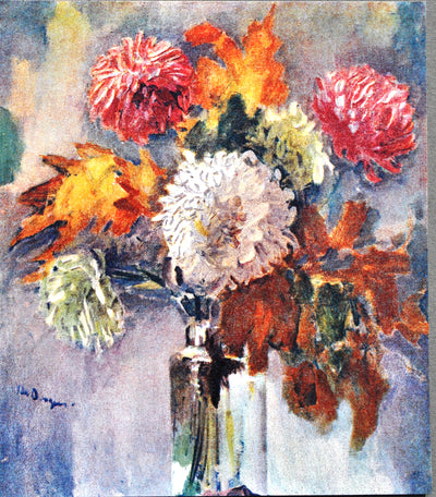 Kees VAN DONGEN : Le bouquet de pivoines, Gravure signée