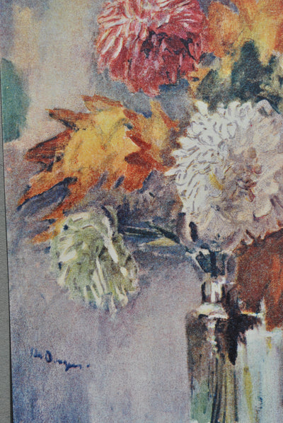 Kees VAN DONGEN : Le bouquet de pivoines, Gravure signée