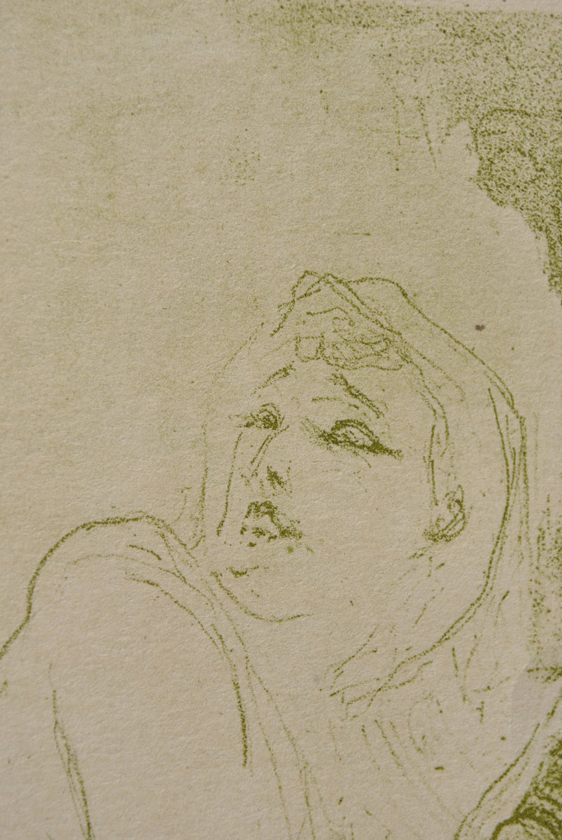 Henri DE TOULOUSE-LAUTREC : Sarah Bernhard dans Phèdre, Gravure originale (photo de détail 8) - Crédit photo : Galerie Art.Paris