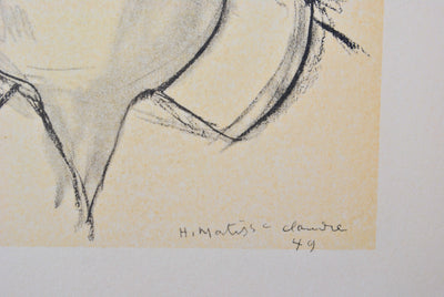 Henri MATISSE : Portrait d'écolière, Lithographie originale (photo de détail 3) - Crédit photo : Galerie Art.Paris