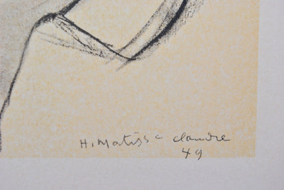 Henri MATISSE : Portrait d'écolière, Lithographie originale (photo de détail 4) - Crédit photo : Galerie Art.Paris