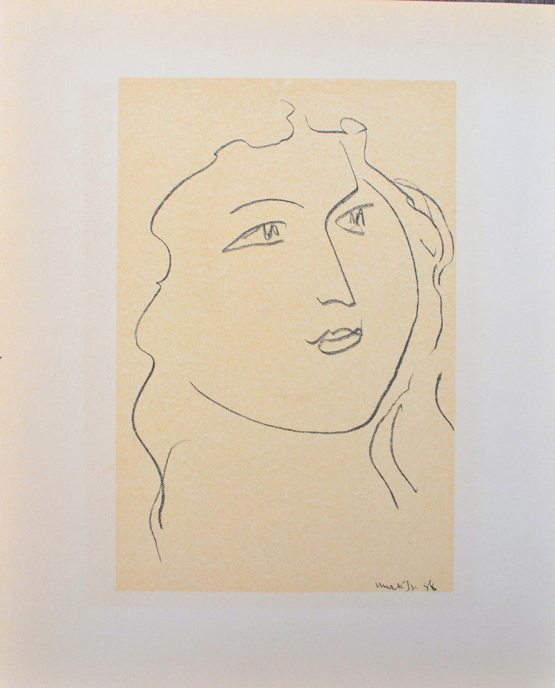 Henri MATISSE : Jolie femme aux cheveux longs, Lithographie originale (photo de détail 5) - Crédit photo : Galerie Art.Paris