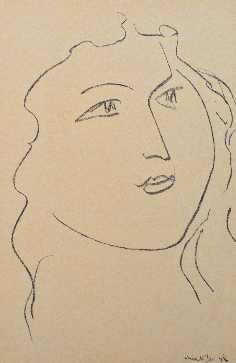 Henri MATISSE : Jolie femme aux cheveux longs, Lithographie originale (photo de détail 7) - Crédit photo : Galerie Art.Paris