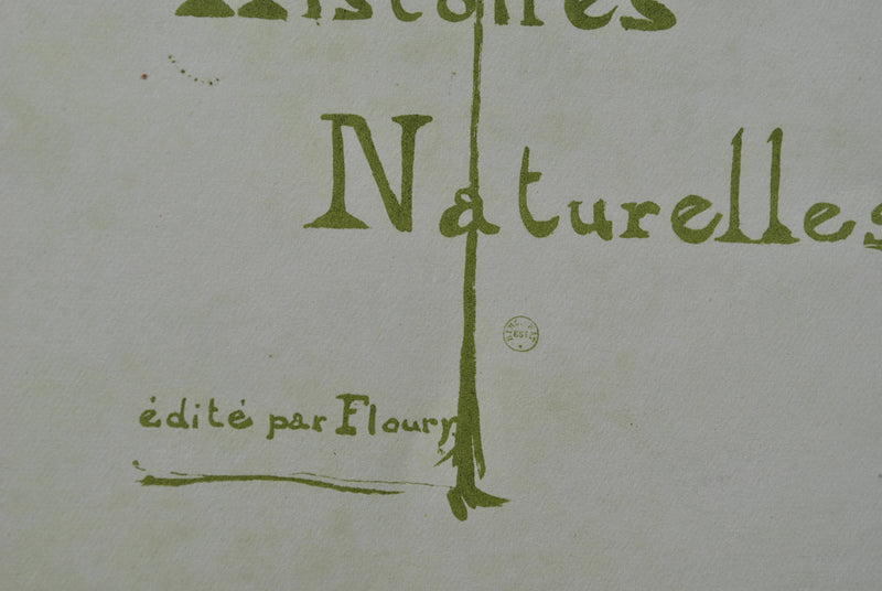 Henri DE TOULOUSE-LAUTREC : Histoires Naturelles, Gravure originale (photo de détail 3) - Crédit photo : Galerie Art.Paris