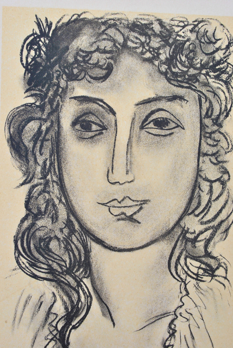 Henri MATISSE : Femme aux cheveux bouclés, Lithographie originale (photo de détail 4) - Crédit photo : Galerie Art.Paris