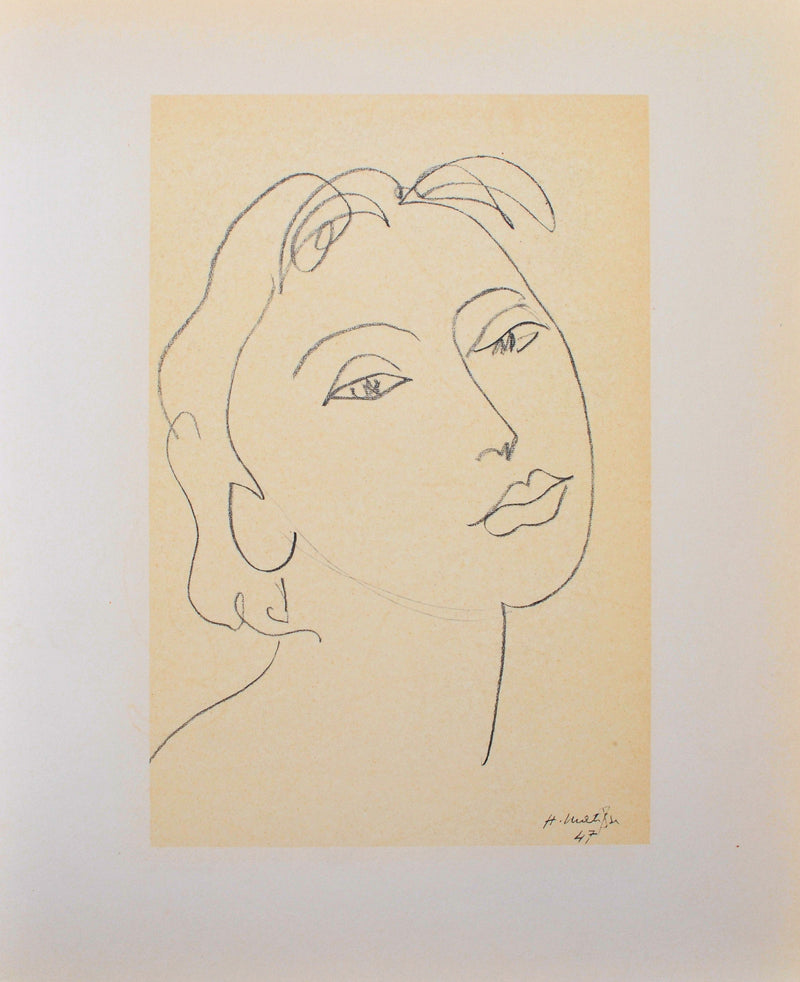 Henri MATISSE : Femme aux cheveux bouclés, Lithographie originale (photo de détail 7) - Crédit photo : Galerie Art.Paris