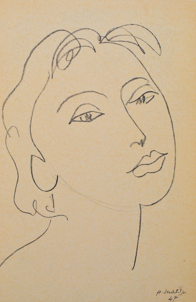 Henri MATISSE : Femme aux cheveux bouclés, Lithographie originale (photo de détail 8) - Crédit photo : Galerie Art.Paris