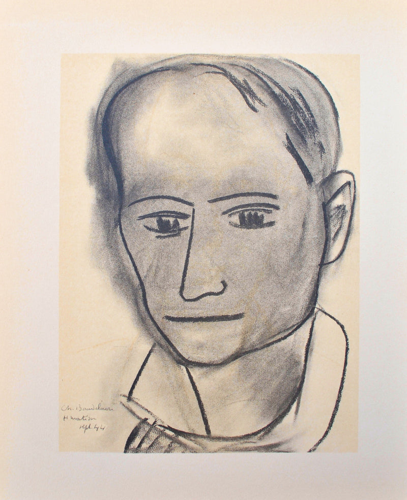 Henri MATISSE : Portrait de Beaudelaire, Lithographie originale (vue générale) - Crédit photo : Galerie Art.Paris