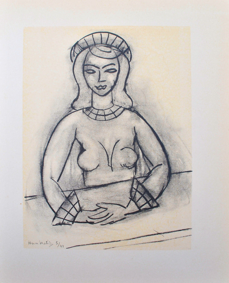 Henri MATISSE : La fille du bar, Lithographie originale (vue générale) - Crédit photo : Galerie Art.Paris