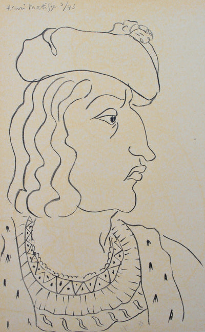 Henri MATISSE : Belle bourgeoise élégante, Lithographie originale (photo de détail 6) - Crédit photo : Galerie Art.Paris